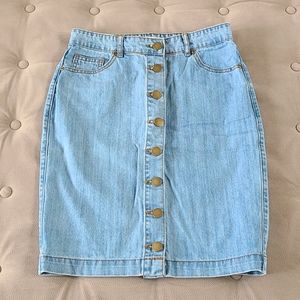 Forever 21 Denim Button Down Skirt
